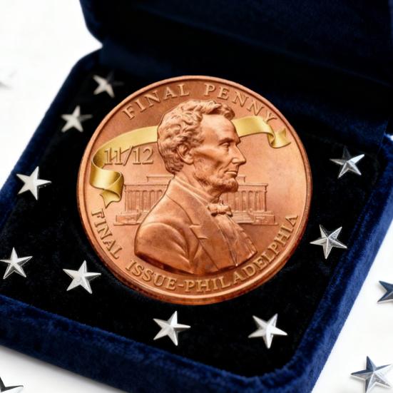 Yousheng Final Penny Collectible Coin Double-Sided Carved The Last Penny Tribute Token Souvenir Coin History Buffs Collectors Keepsake Gift