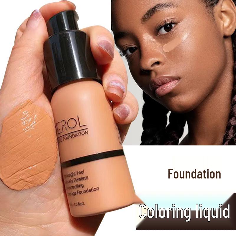 DEROL Foundation Mixer Color Corrector for Light to Dark Skin Brightening and Contouring in Wheat, White, Yellow, Black Tones.