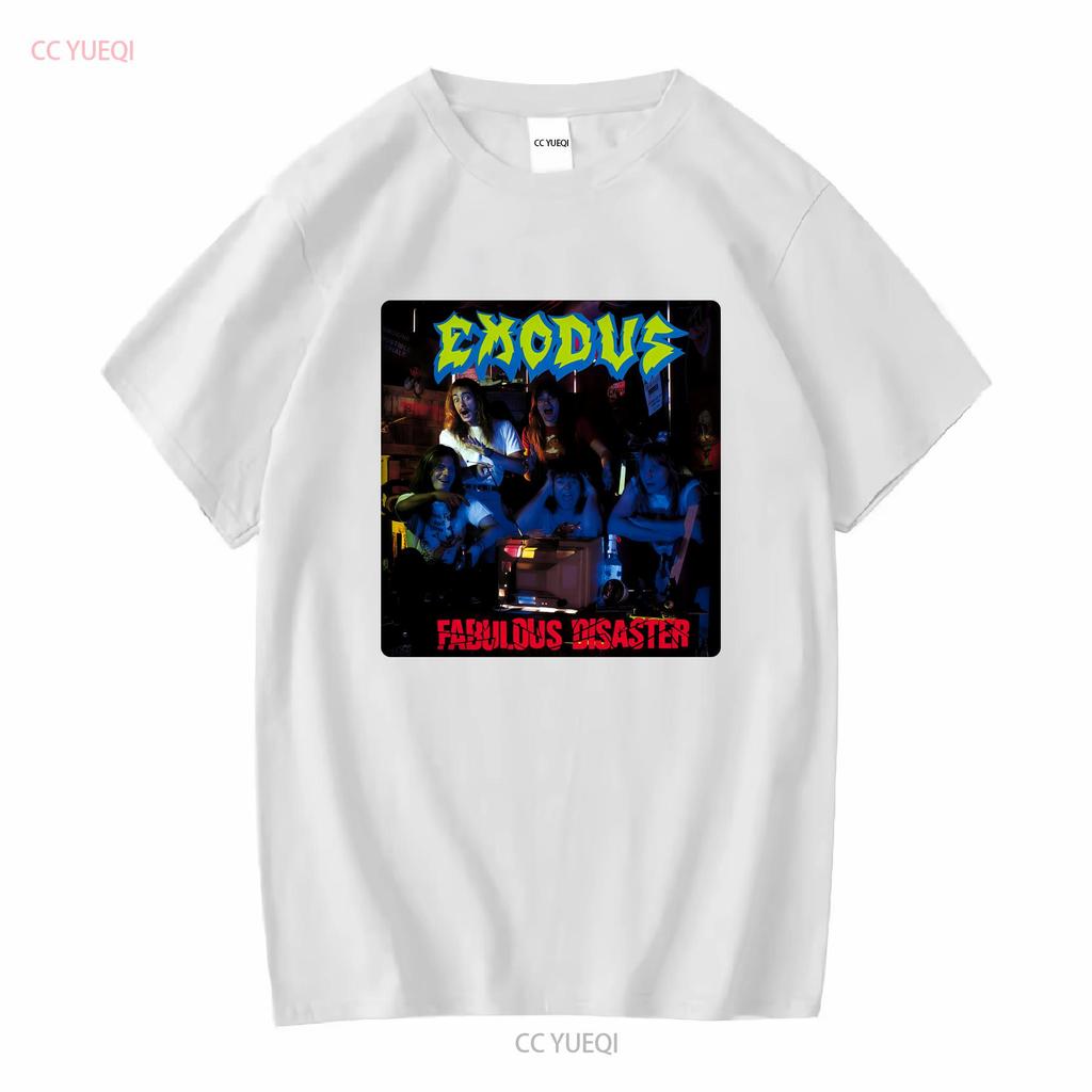 Edizione Limitata NWT Exodus Fabulous Disaster American Extreme Metal Rock T Shirt S 4XL manica lunga o corta vintage Lavato moda