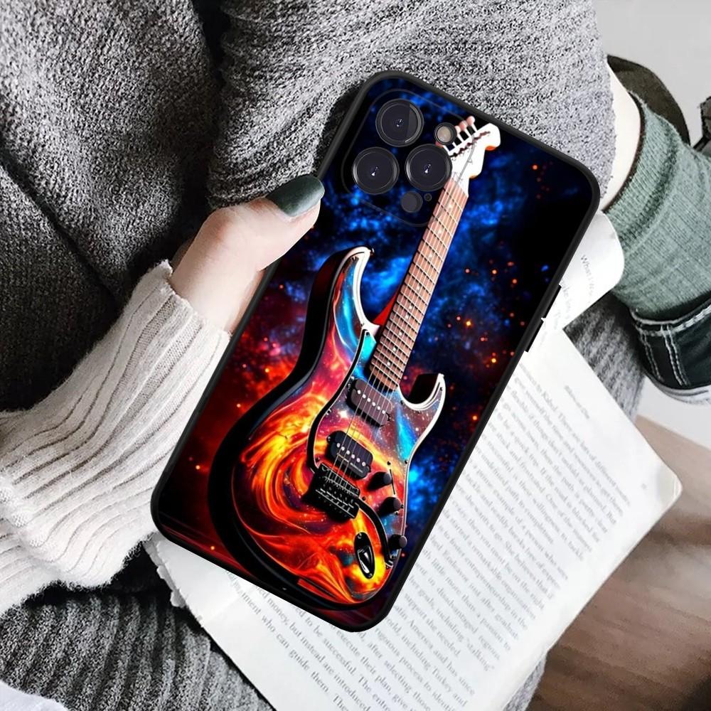 Music Instrument Guitar Piano Phone Case For IPhone 16 15 8 7 6 6S Plus X SE XR XS 14 11 12 13 Mini Pro Max Mobile Case