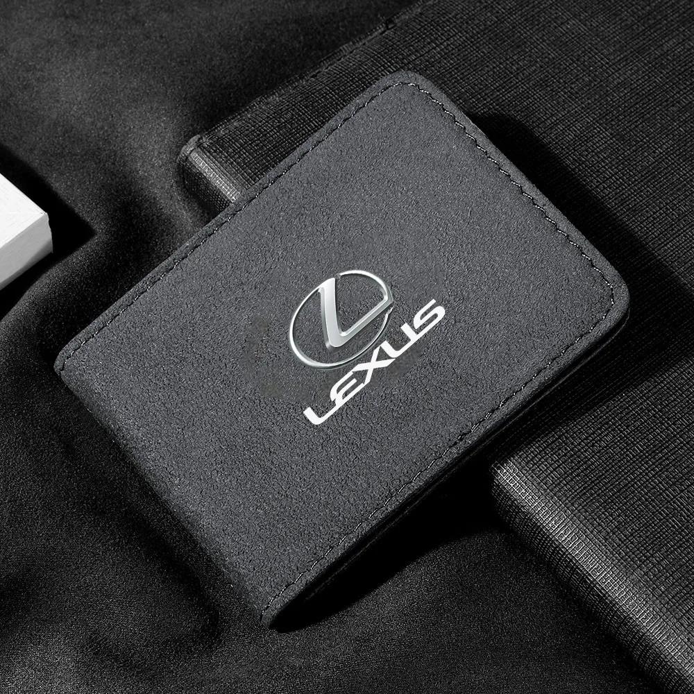 Car Driver License Suede Leather Bag Auto Driving Documents Wallet For Lexus F SPORT ES RX NX LS UX LM LX GX LC RZ IS CT GS RC