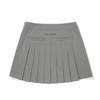 MALBON GOLF Women'S Casual Pleated Skirt Melange Gray (Woman)