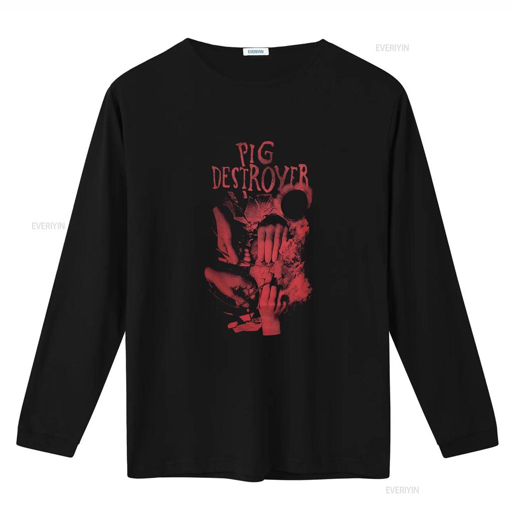 PIG DESTROYER Hands T Shirt Unique Art Print for Metal Fans vintage Washed homme Top For Everyday Wear Soft Stylish Unisex