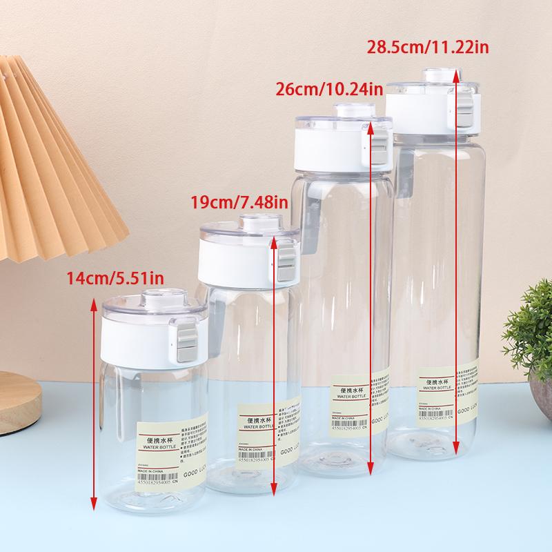 350/550/800/1000Ml Water Bottle Portable Plastic Water Bottles Transparent Cups With Time Scale Large Capacity Sports Bottles