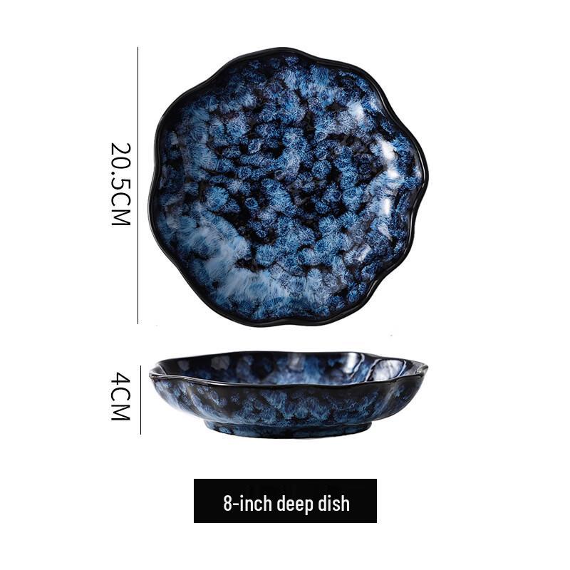 

Japanese Kiln Glaze 8-inch Ceramic Serving Plate