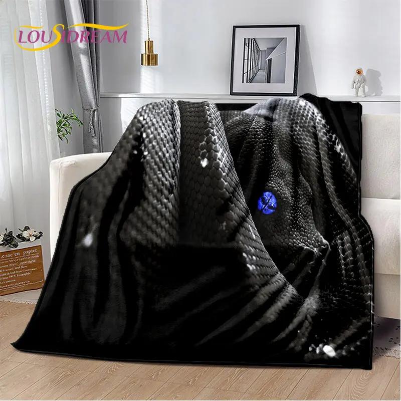 Gothic Horrible Snake Serpent Soft Plush Blanket,Flannel Blanket Throw Blanket for Living Room Bedroom Bed Sofa Picnic Cover Kid