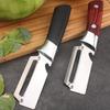 Vegetable Peeler with Wood Handle 3-in-1 Stainless Steel Kitchen Tool Bottle Opener Ergonomic Rust-Proof Portable Camping Food Prep Tool