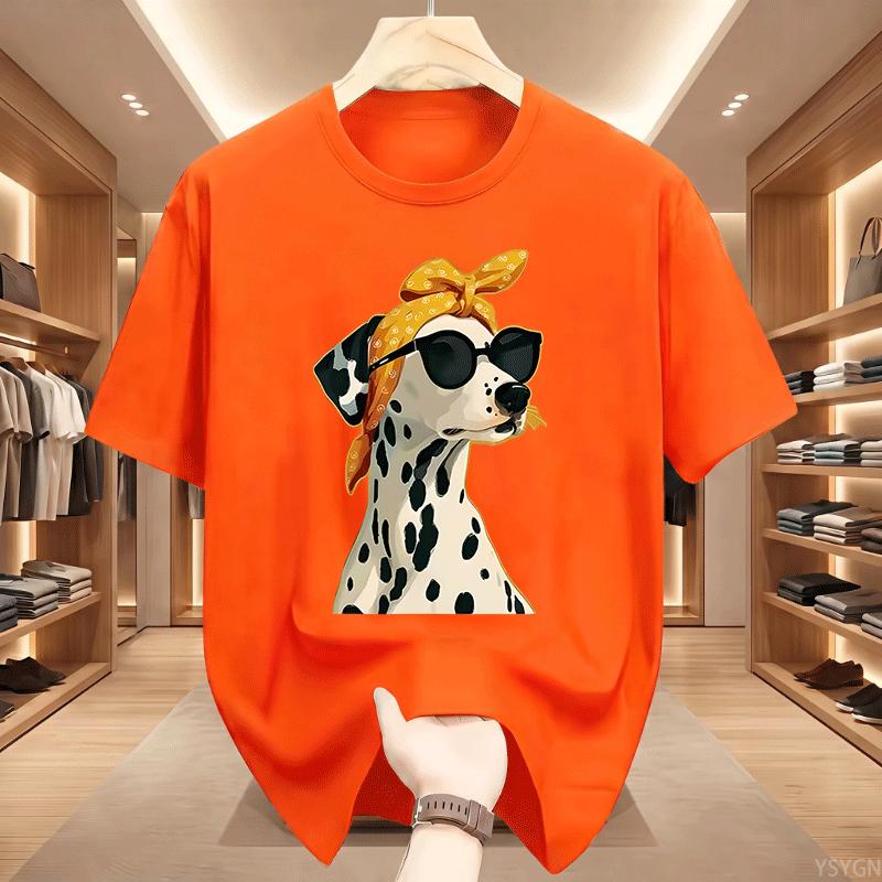 Ladies Dog Graphic T Shirts Unisex Summer Cotton Short Sleeve Printed Tshirt Streetwear Crew Neck T Shirts Unisexs Clothing Tops