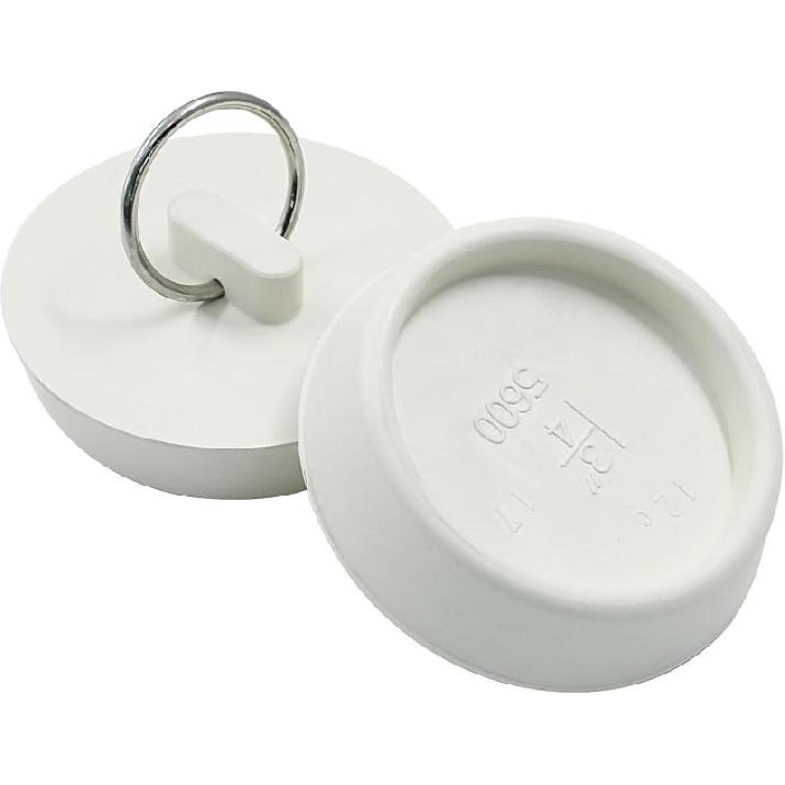 2Pcs Rubber Drain Stopper Fits 1-3/4 Inch to 1-7/8 Inch, Bathtub Drain Plug with Hanging Ring, Rubber Sink Stopper Drain Plug for Bathtub, Kitchen
