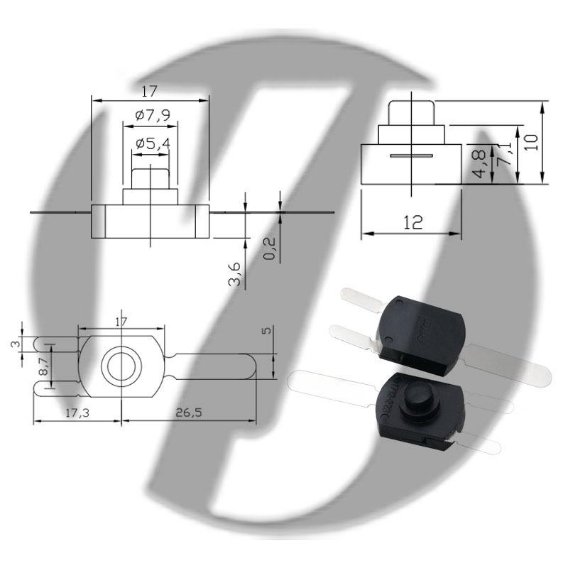 12x12 LED Flashlight Desk Lamp with Self-Locking Power Switch