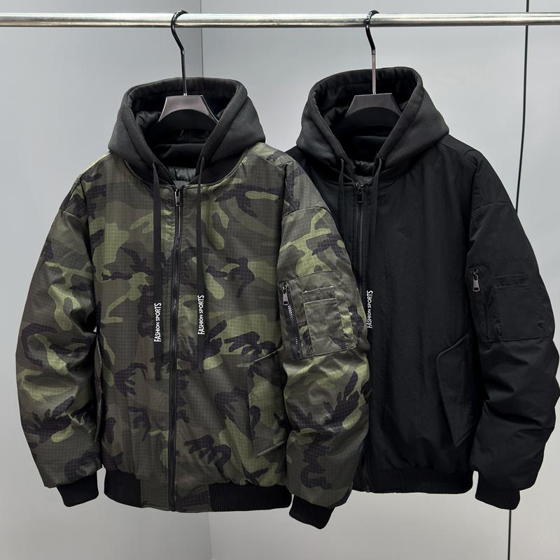 Übergröße 5XL-11XL Mode Winter Herrenmantel Kapuze Lässig Locker Dick Warm Übergroß Oberbekleidung Herrenjacken