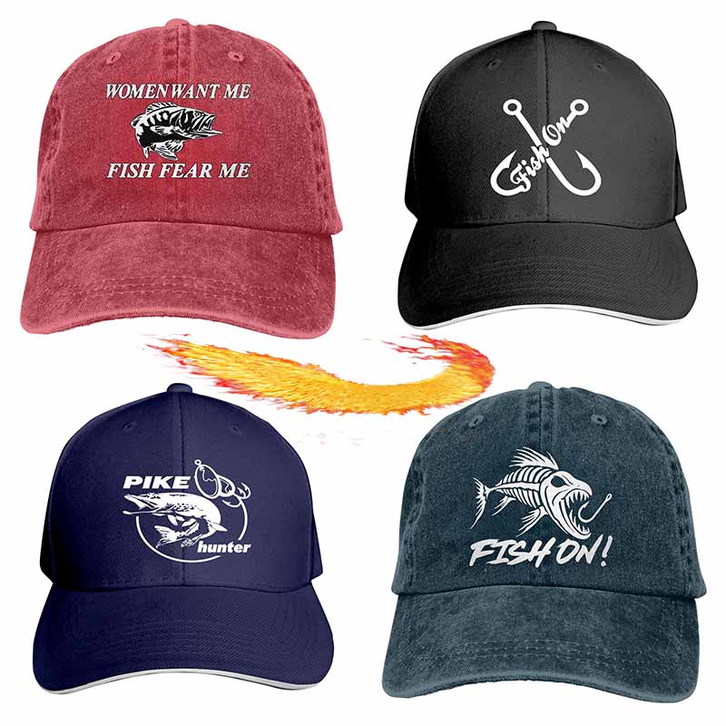 Le donne mi vogliono i pesci mi temono Cappellino da baseball lavato Cappellino da camionista per adulti Unisex Regolabile Cappellino da papà Estivo Traspirante Cappelli elasticizzati