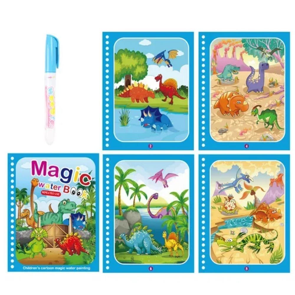 Rit- och målarböcker för barn Magisk vattenbok med penna 2 till 4 år Barn Lärande Utbildningsleksak Baby Montessori-leksaker