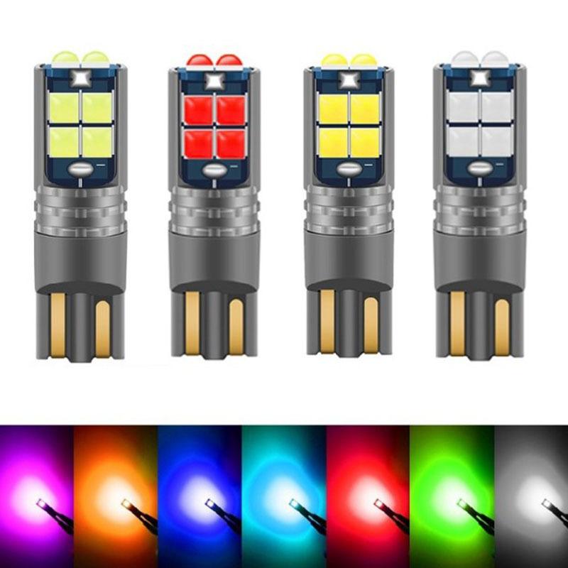 2pcs T10 W5W Super Bright Car Interior Reading Dome Light Marker Lamp 168 194 LED Auto Wedge Parking Bulbs Orange High Quality