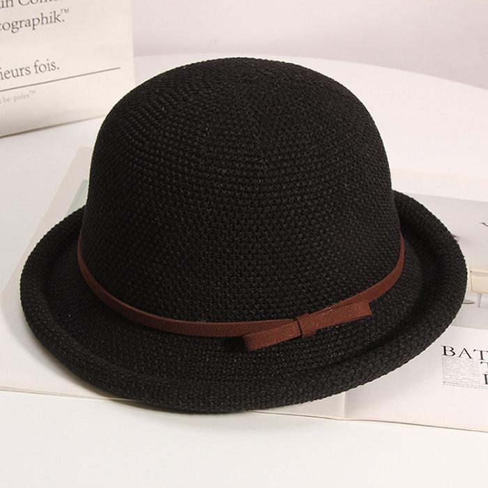 Spring and Summer Top Hat, Female Summer Adult Straw Hat, Sunshade, Sun Hat, Fashion Foreign Style Sunscreen Hat, Hepburn Wind Basin Hat