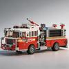 American Fire Truck Fire Department Urban Series Rescue Team Vehicle Assembly Model Building Blocks Toy Cloud Ladder Truck
