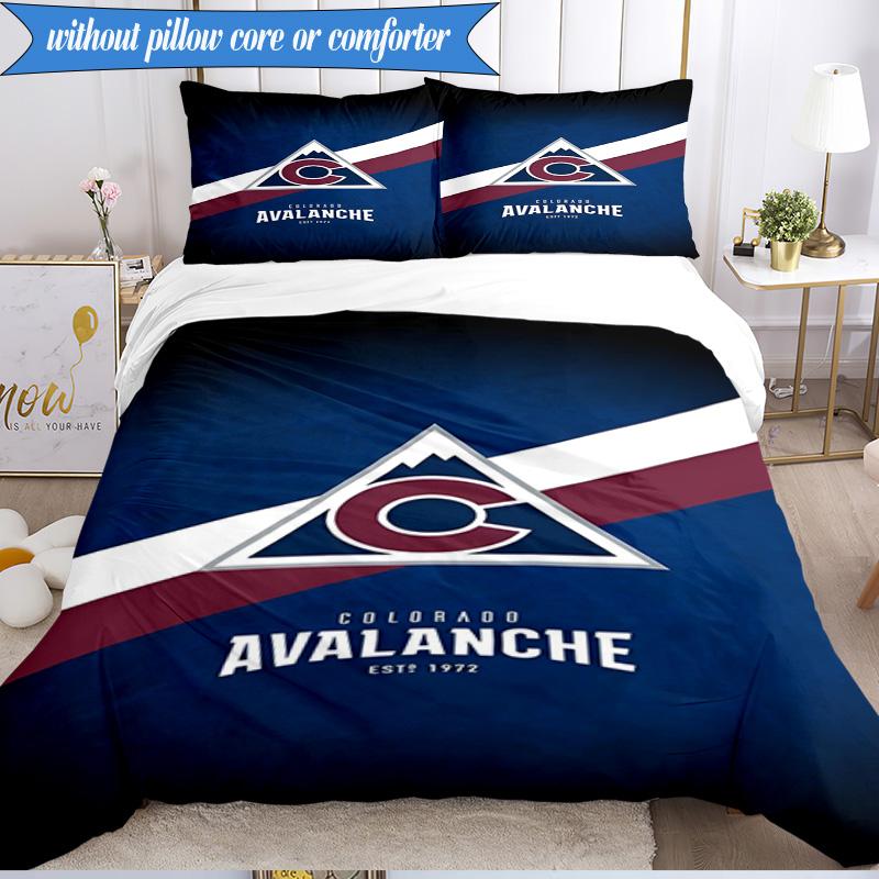 3PCS Avalanche Team Spirit Bedding Set,Including 1pc Duvet Cover And 2pcs Pillowcases Perfect for Bedroom, Dormitory, Fan Christmas Gift