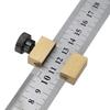 Brass Line Locator DIY Measuring Tools Ruler Limiter High Precise Steel Ruler Positioning Block Adjustable for Carpentry Scriber