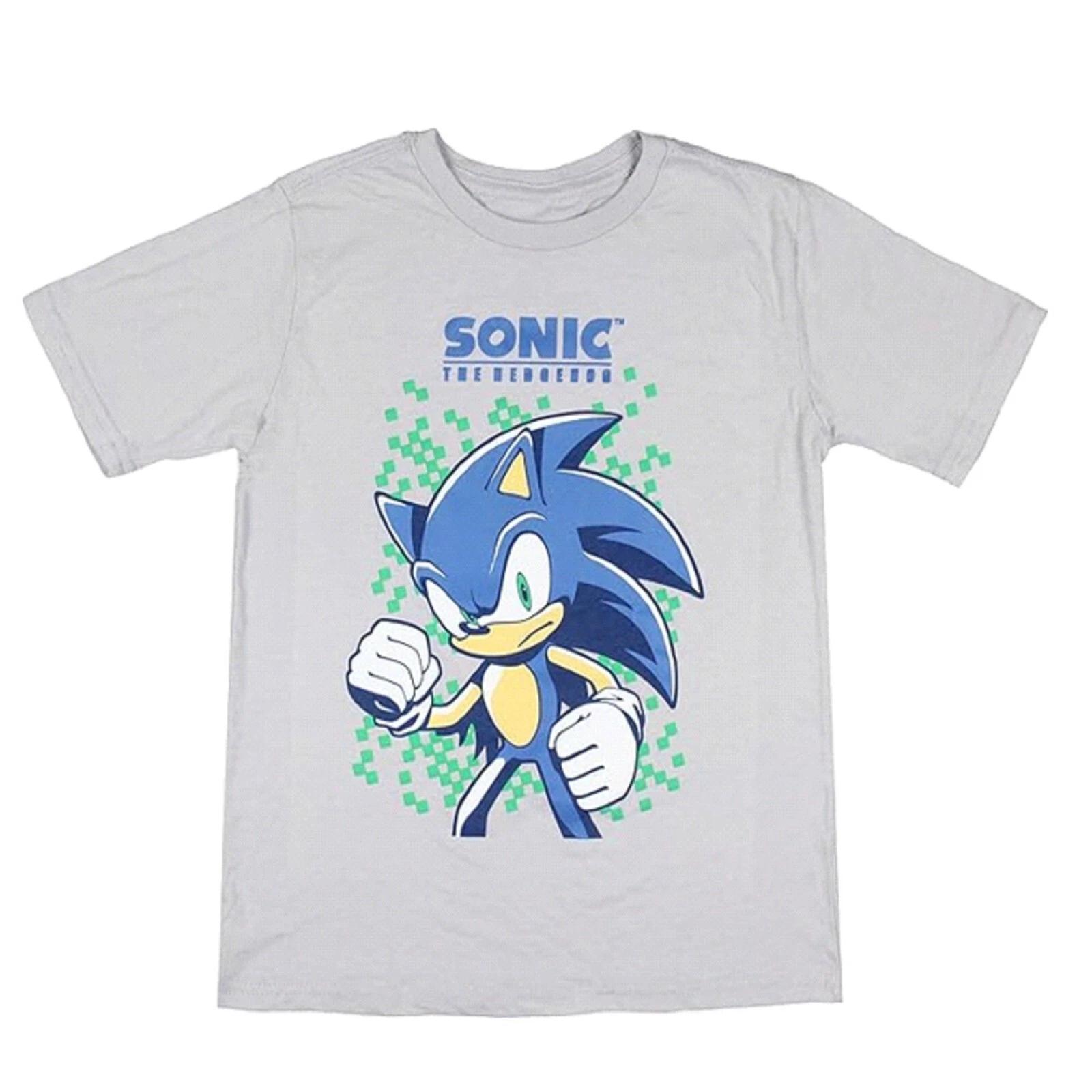 Mad Engine SEGA Sonic The Hedgehog Boy s Graphic Print Gray T-Shirt NWT 150