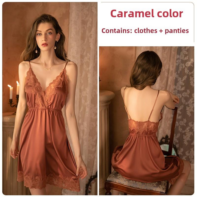 Sexy Lingerie Suspenders Sexy Nightgown Lace Seduction Nightgown
