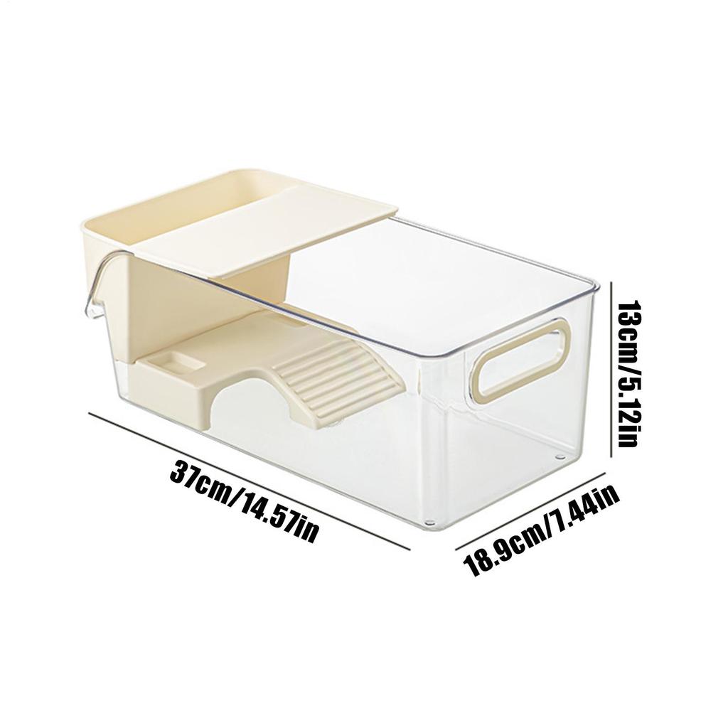 Turtle and fish tank Clear Area Habitat with Basking Stage for Crayfish Crabs Gecko Amphibians Fishes Small Pets Enclosure