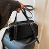 Casual Korean Style Boston Bag Underarm Simple Single Shoulder Bag Large Capacity Vintage PU Leather Handbag Unisex