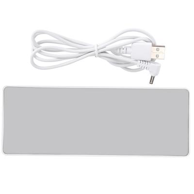 Orologio Elettronico Display LED Digitale a Specchio Sveglie a Batteria/Spina a Doppio Uso 0712