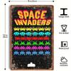 Vintage Space Invaders 8x12 Metal Sign  Retro Alien Design Home Bar Cafe Decor Space Room Art