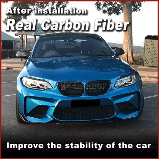 2xCarbon Fiber Headlight Eyebrow Eyelid for BMW M2 F22 F87 F23 220i M235i 14-18