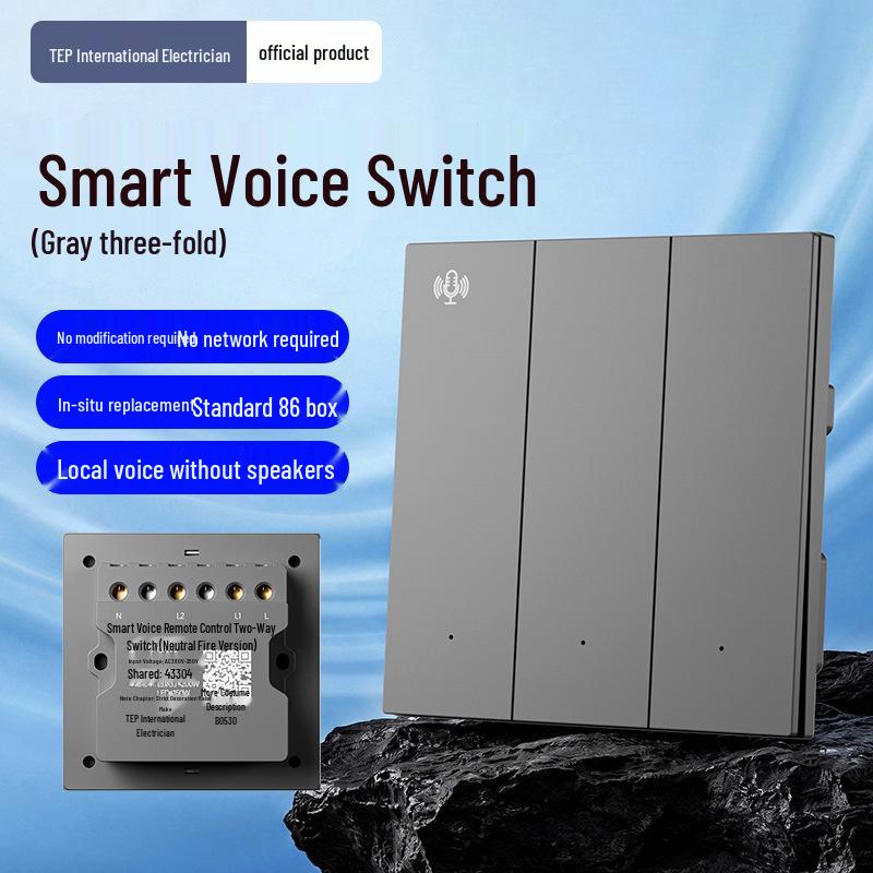 Smart Voice-Controlled Wireless Light Switch Panel