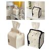 Striped Cotton Standing Tissue Dispenser Easy Cleaning Designs Space Saving Storage Solution for Countertops
