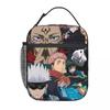 Jujutsu Kaisen Sukuna Anime Isolierte Lunchtasche für Damen Kinder Tragbar Lebensmittelbehälter Thermische Brotdose Tragetasche