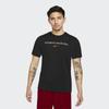 Nike Logo Print Solid Color Training Short Sleeve T-Shirt Men Tops Black DJ6232-010