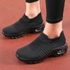 Women's Summer Slip On Shoes Black Sporty Casual Breathable Height Increasing Thick Soled Non Slip Comfortable New Walking Shoes