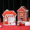 Festive Christmas House Shaped Tin Box Holiday Decorative Metal Container For Holiday Decor And Candy Storage Organizer