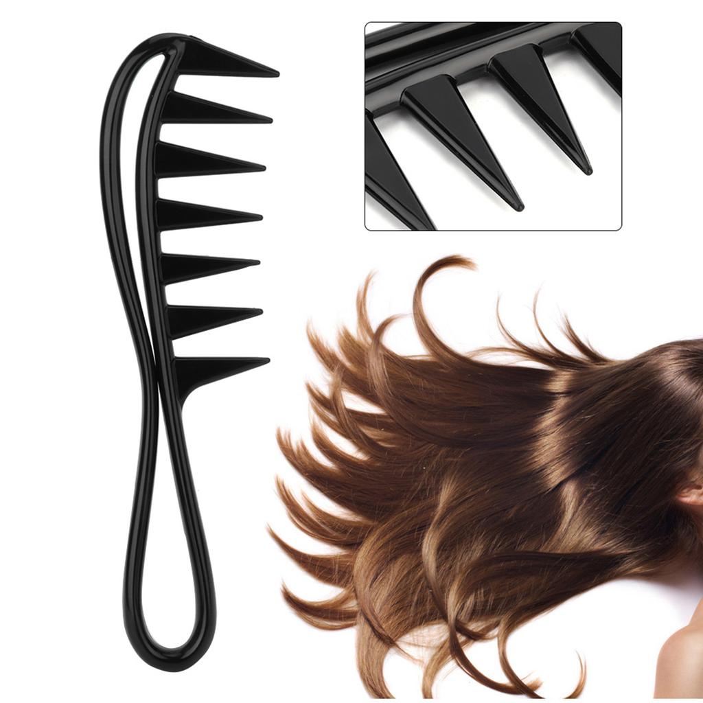 2pcs Professional Salon Wide Teeth Shark Comb Curly Hair Hairdressing Comb Hair Styling Tool