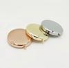 Portable Makeup Mirror Solid Rose Gold Color Metal Round Case Double-Side Pop-Up Pocket Mirror Beauty Cosmetic Mirror