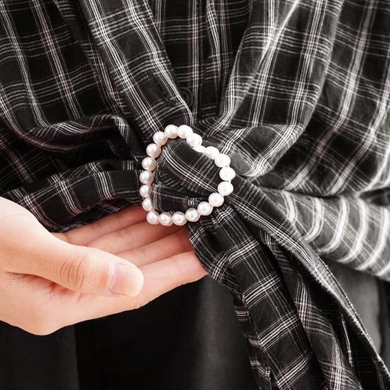5 Stück Kleidung Taillenversteller Clip Zinklegierung Taillenformer Befestigungselemente Hosenbundstraffer für Kleid Schal Schal Hemd
