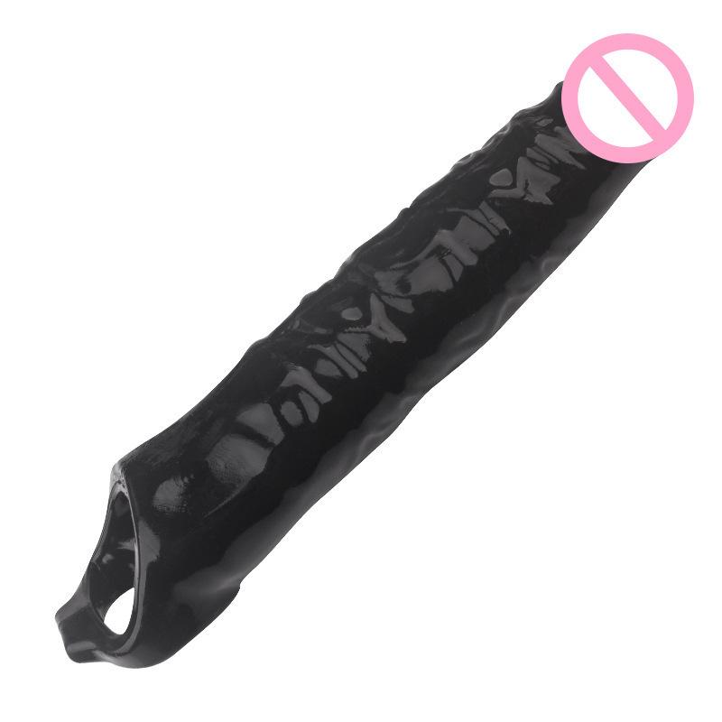 Cross-Border Large Wolf Tooth Crystal Condom - Enhanced Size, Thick Soft Rubber for Men