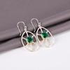 Chrome Diopside Gemstone 925 Sterling Silver Jewelry Handcrafted Earrings 2.00" EE-48-3