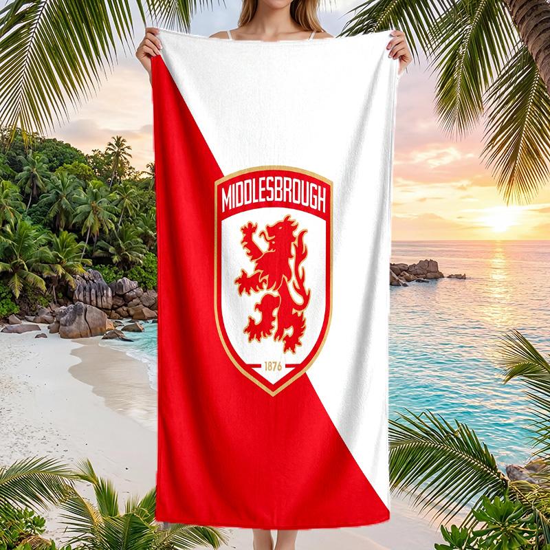 Stampa Middlesbrough FC Asciugamano da Spiaggia Quick Dry Microfibra Assorbente Portatile da Viaggio Asciugamano per Nuoto