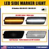 2Pc White/Amber Fender Lamp Turn Light LED Side 2010-2014 For Volkswagen MK6 GTI