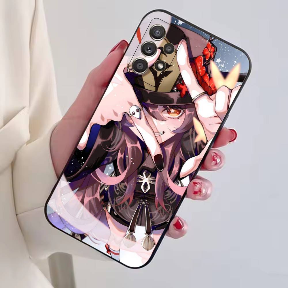 Game Genshin Impact H-Hu Tao Phone Case For Samsung S25,S24,S21,S22,S23,S30,Ultra,S20,Plus,Fe,Soft Silicone Black Cover