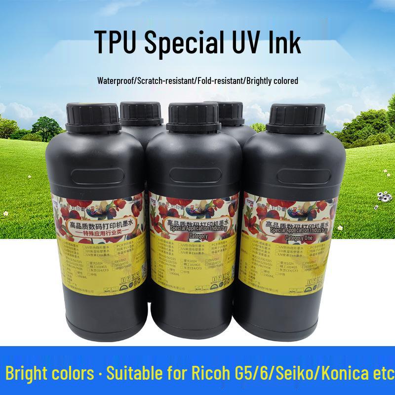 Tucai UV Ink for TPU Phone Case Printing (Compatible with Ricoh G5, Seiko, Konica Printheads)