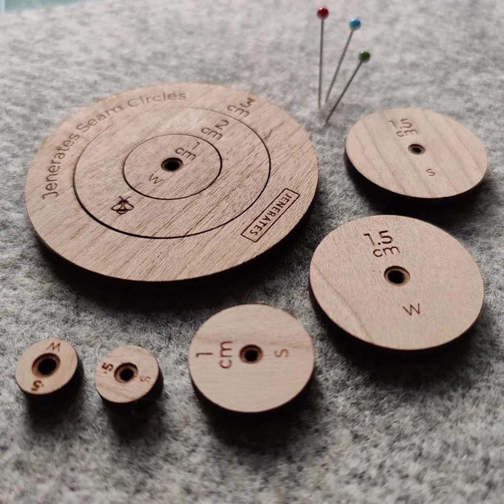 Wooden Circle Quilting Templates Space Tracing DIY Sewing Craft Tools Quilting Stencils for a Variety of Sewing Projects