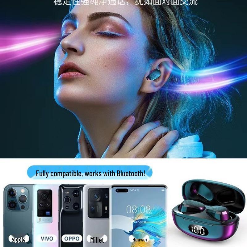 Mini Bluetooth 5.3 Earphones: Short Handle, Ultra-Long Battery, High-Quality Sound, Noise Reduction