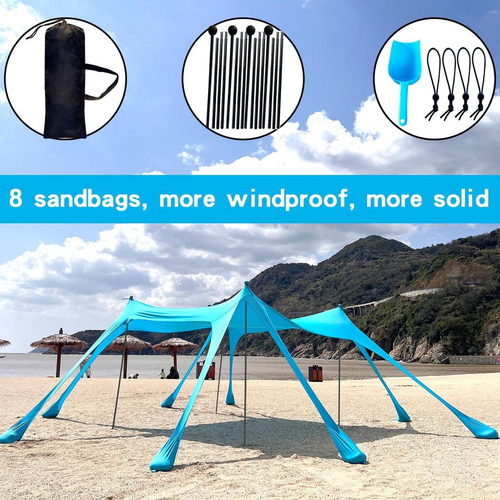 Przenośny Parasol Plażowy Lycra Namiot Baldachim