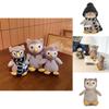 Adorable Soft Plush Owl Doll Scarf Set With Hat Camera Glasses For Kids