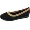 Damen Ballett Einfach Bequem Flach Damen Groß Frühling Neue Mode Schuhe Damen Runde Spitze Atmungsaktiv Flacher Mund Schuhe