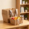 10 Stück Wasserdichter Korb für Geschenke Leeres Großhandel Geschenkkorb-Set mit Griff Kraftkarton-Tablett Geschenkboxen Party-Überraschung Handtasche Geschenk